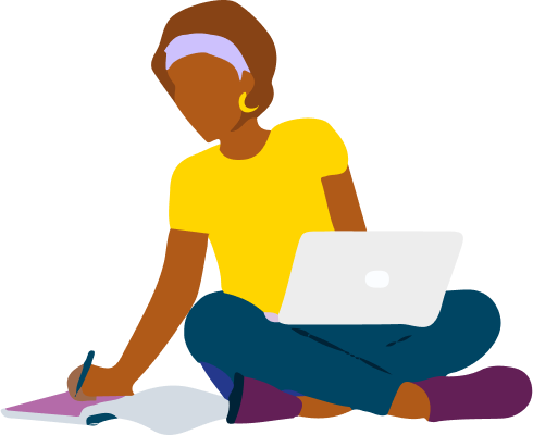 Girl writing